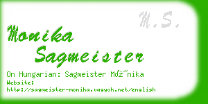 monika sagmeister business card